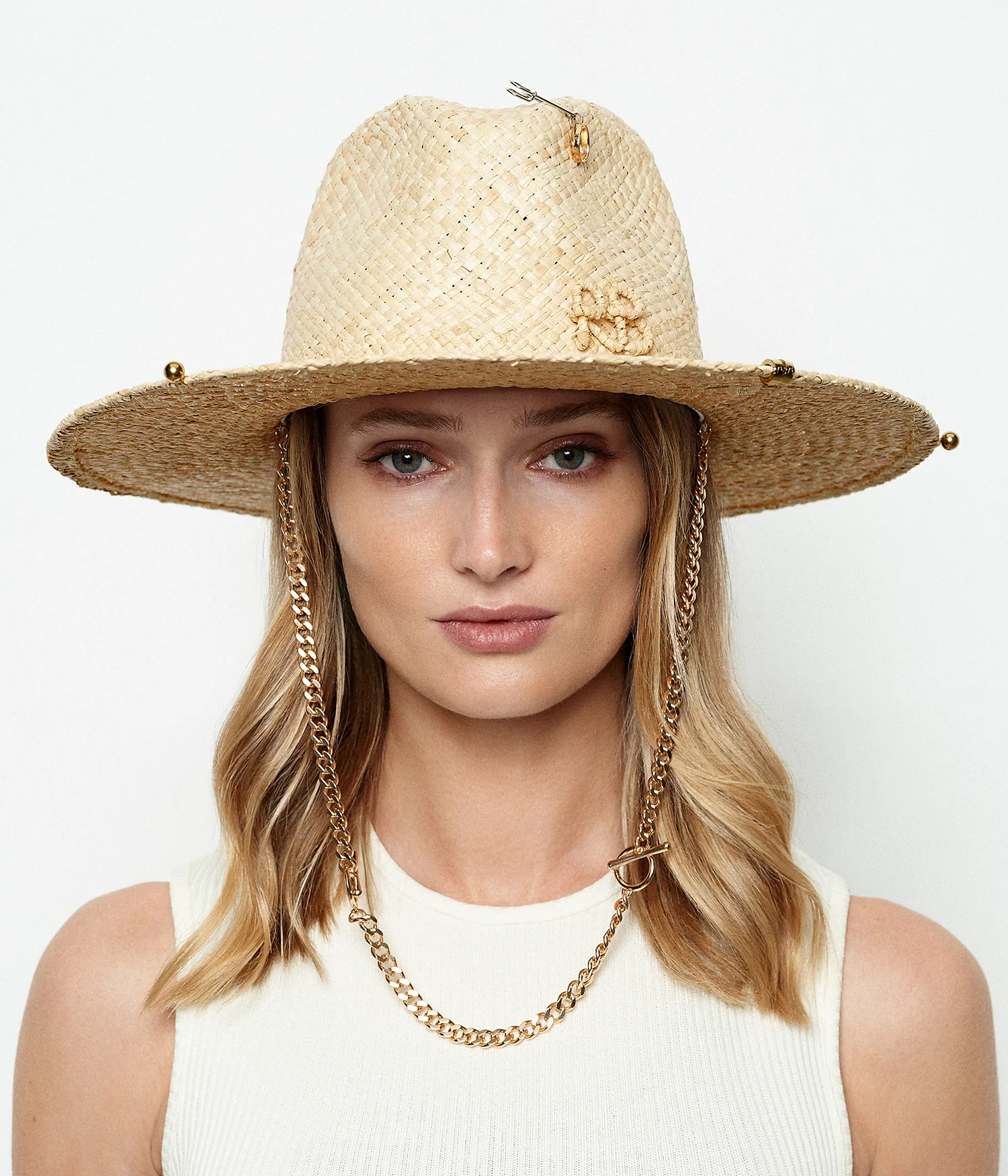 Chain Strap Fedora Hat - Image 3