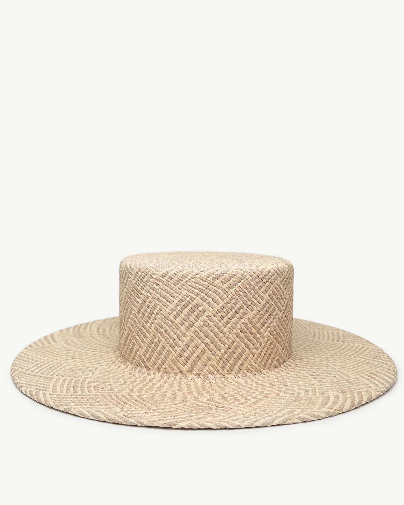 Checkered-Stripe Canotier Hat - Image 4