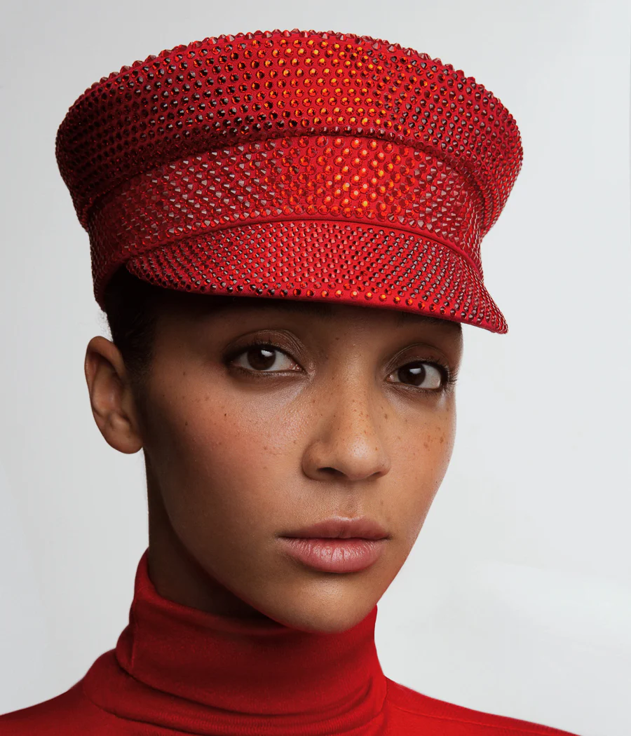 Crystal-embellished Baker Boy Cap - Image 3
