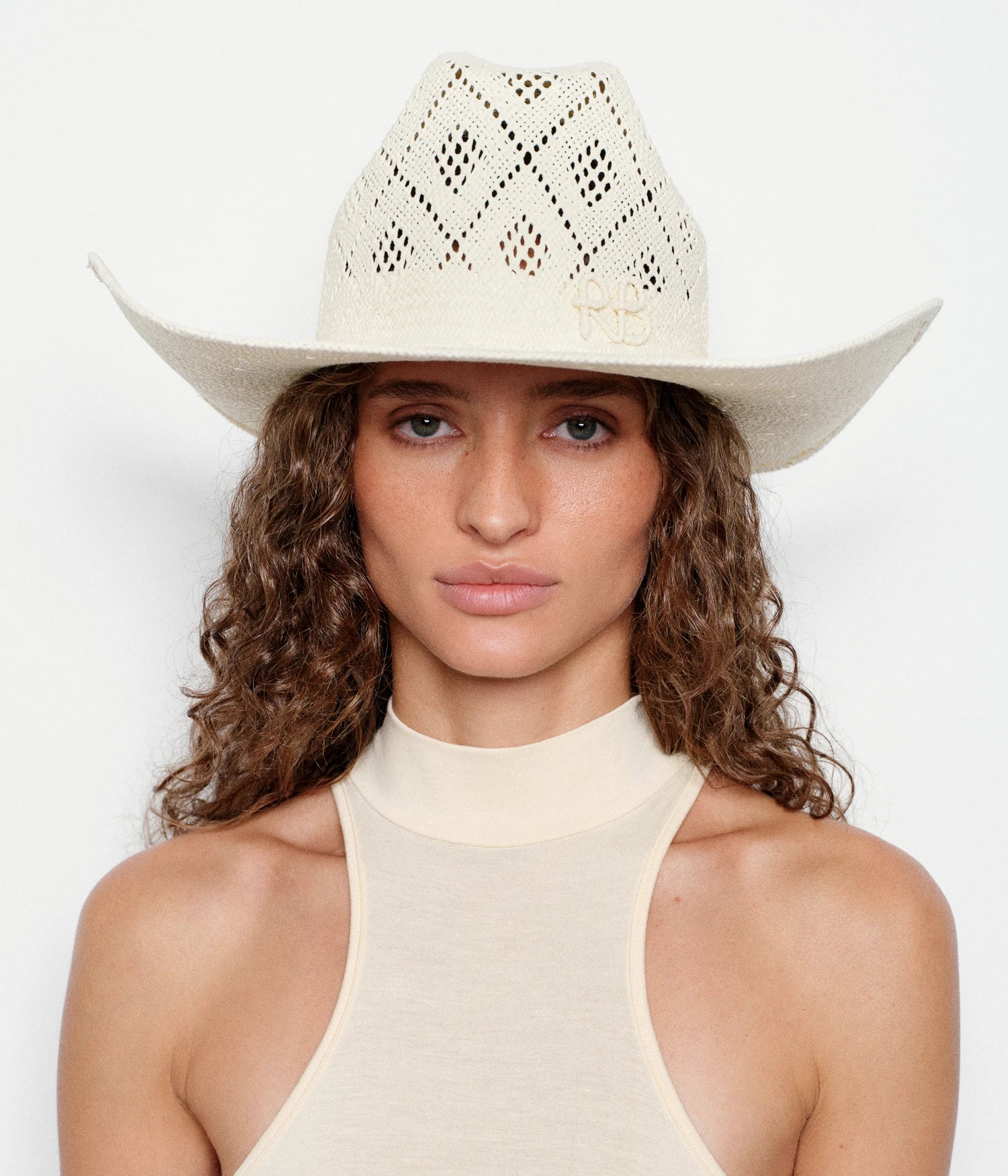 Cut Out-Detail Straw Cowboy Hat - Image 4