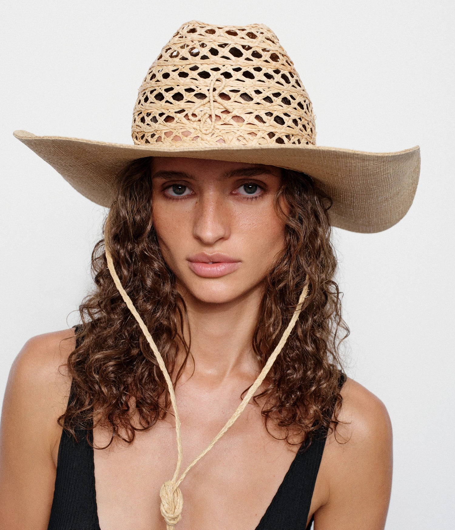 Cut Out Straw Cowboy Hat - Image 3