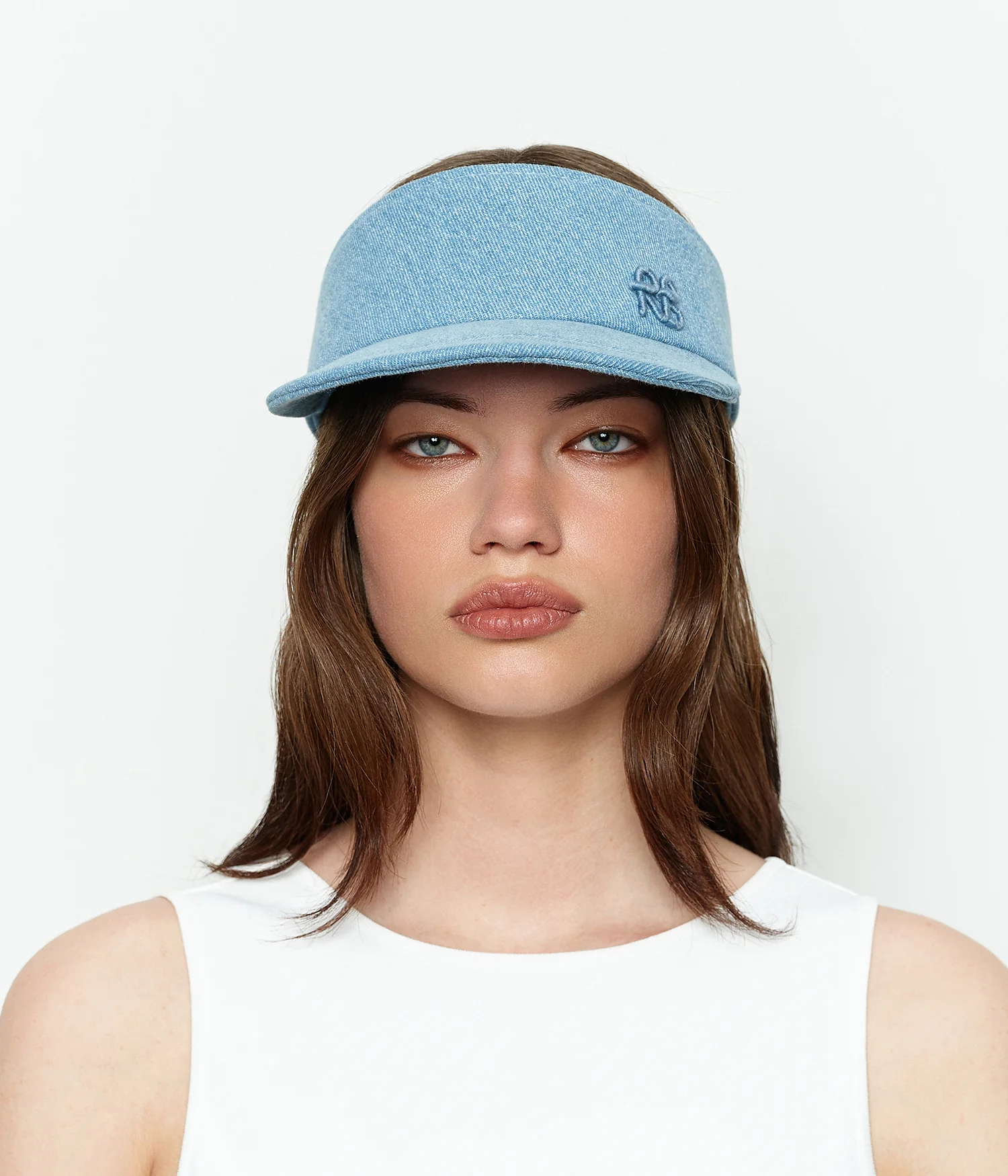 Denim Bow Tie Visor - Image 3