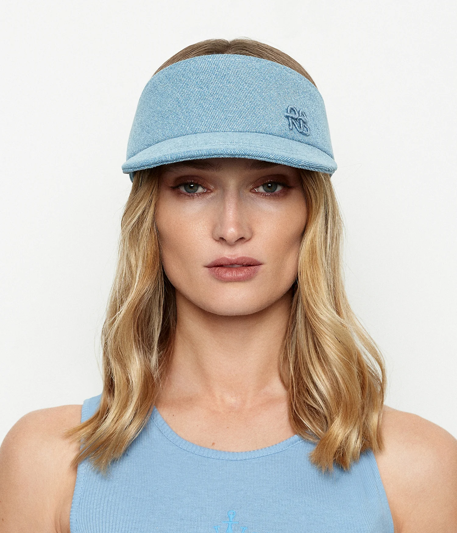 Denim Bow Tie Visor - Image 4