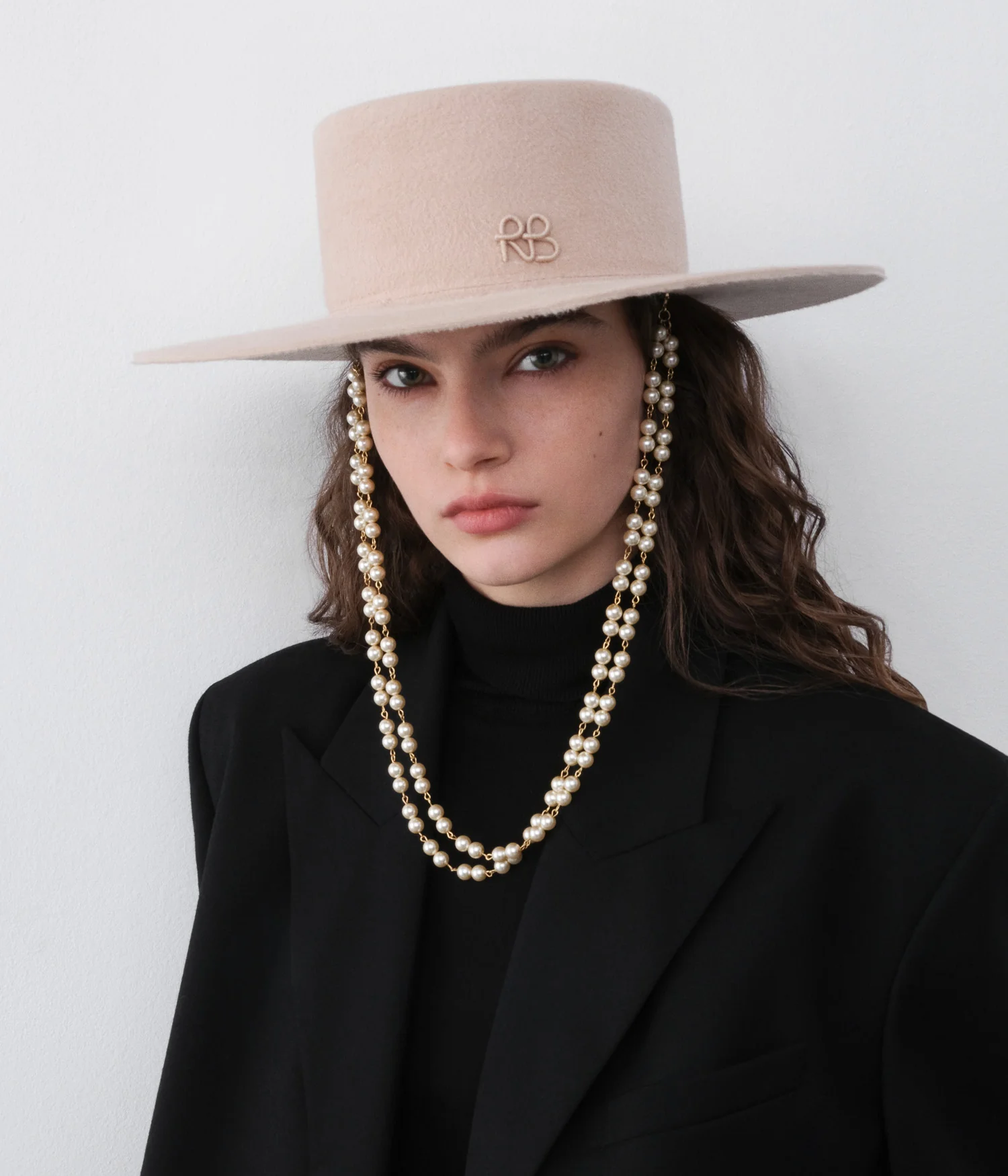 Double Chain Strap Canotier Hat - Image 3