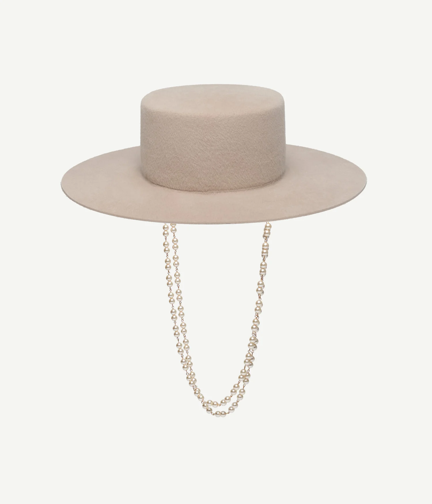 Double Chain Strap Canotier Hat - Image 4