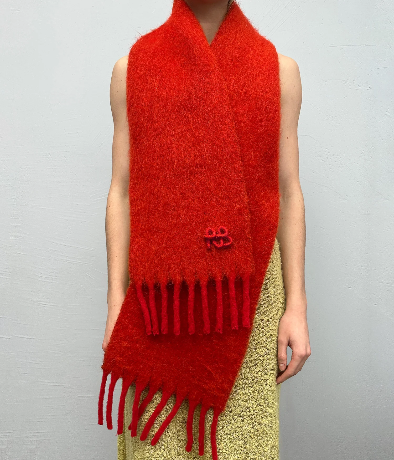 Fringed Alpaca-blend Scarf Mid - Image 3