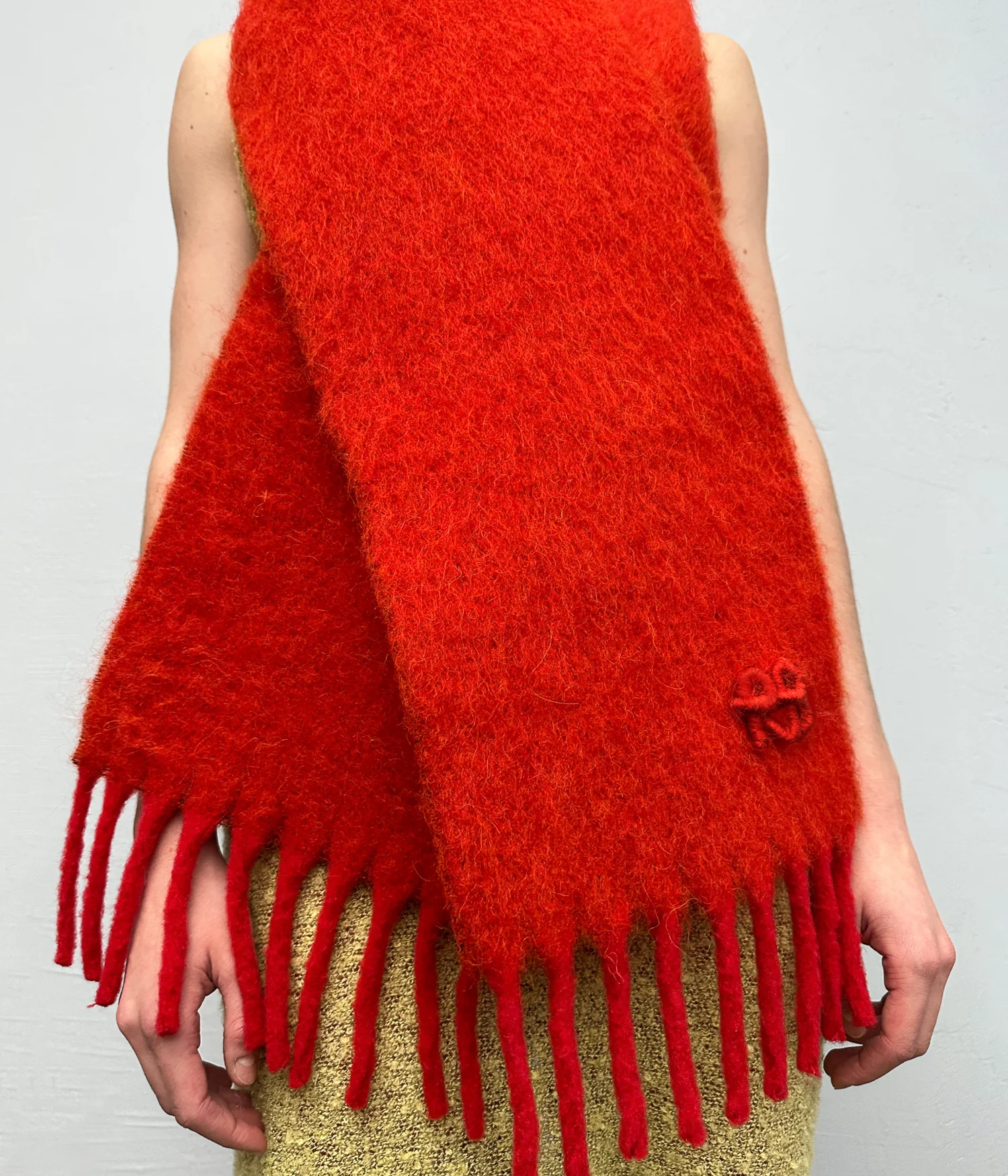 Fringed Alpaca-blend Scarf Mid - Image 4