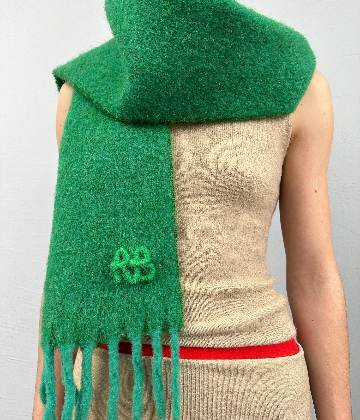 Fringed Alpaca-blend Scarf Mid - Image 3