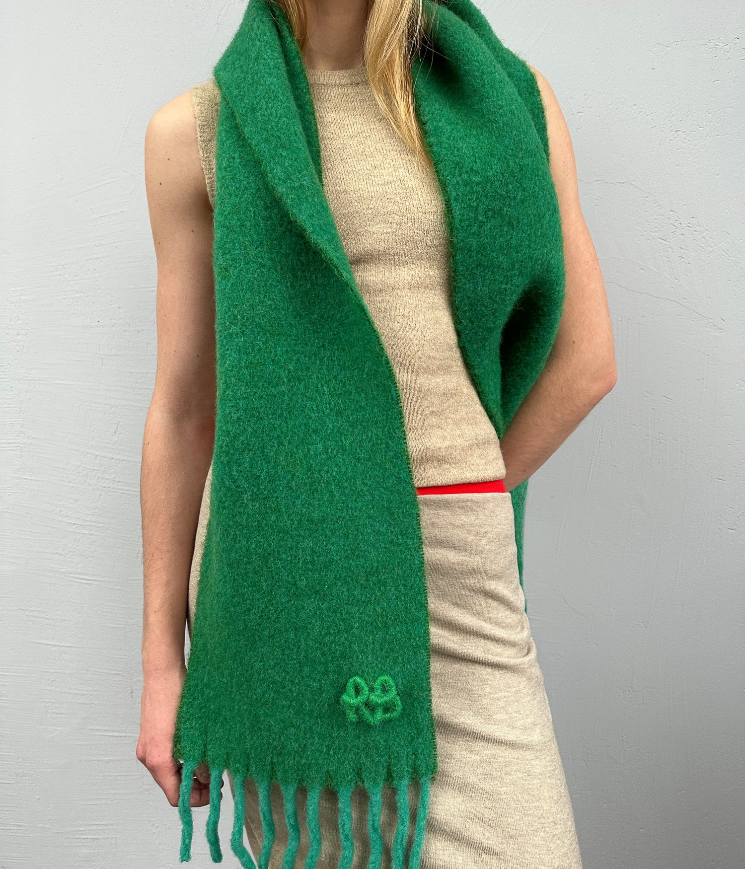 Fringed Alpaca-blend Scarf Mid - Image 4