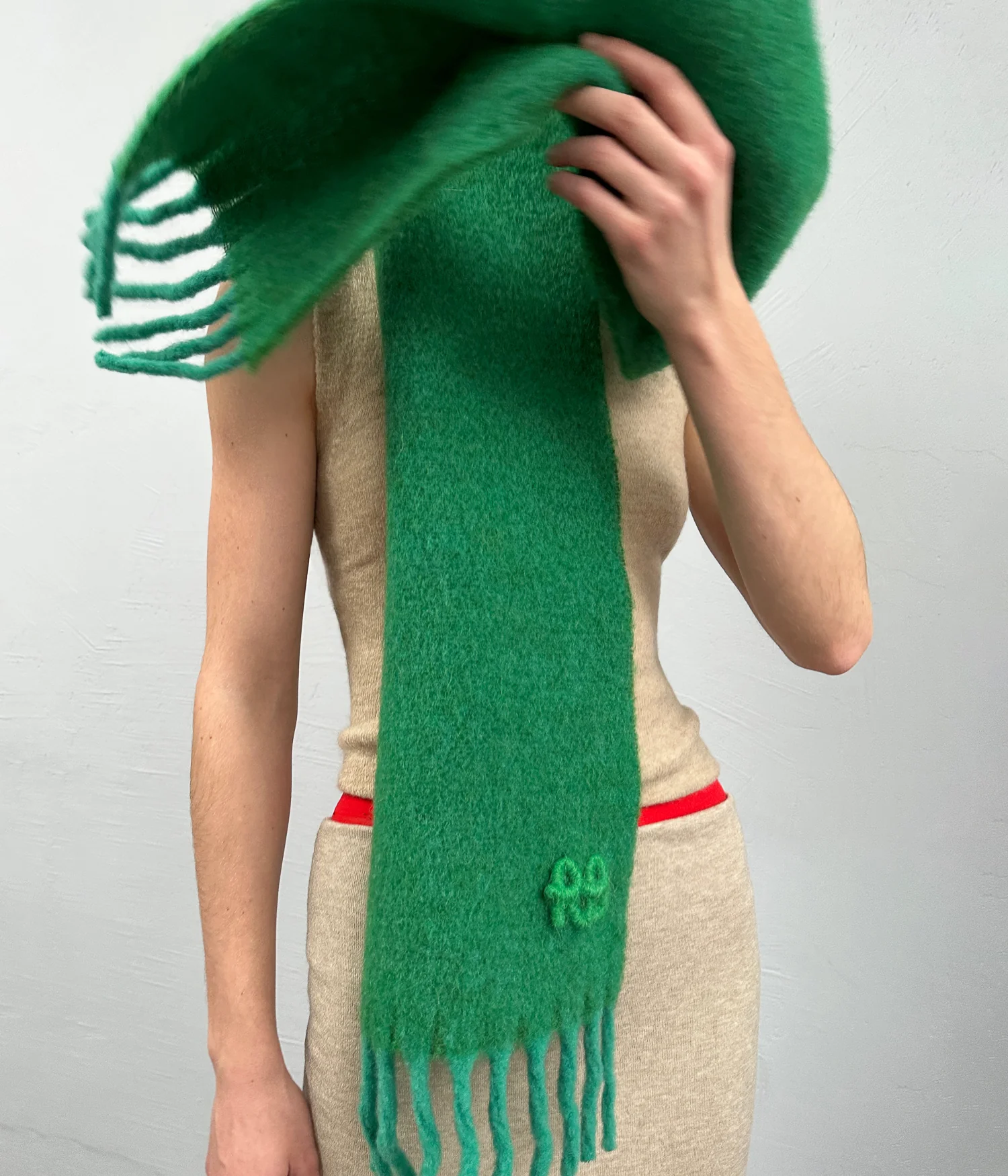 Fringed Alpaca-blend Scarf Mid - Image 5