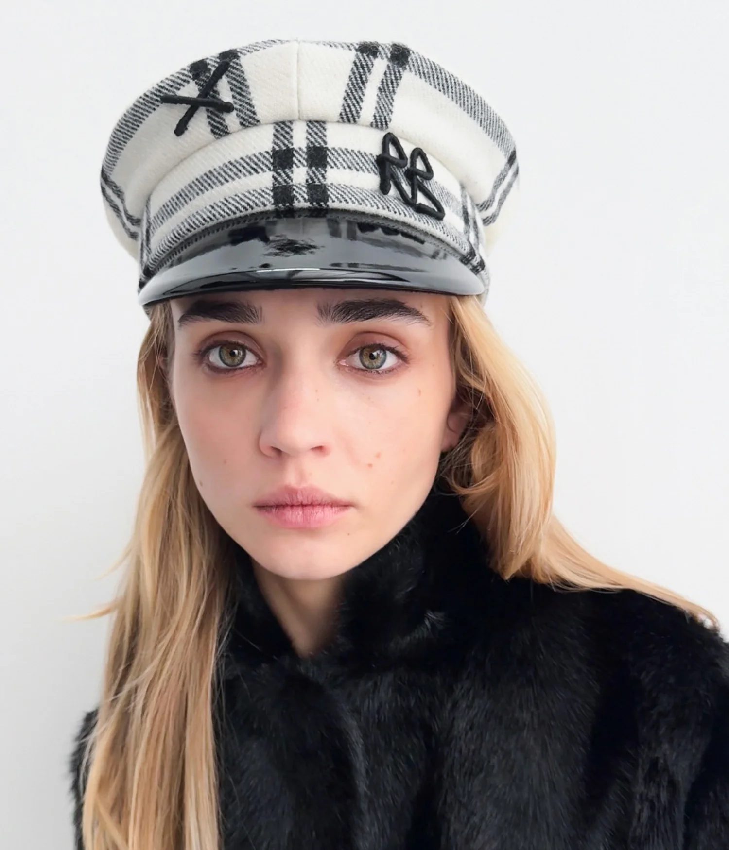 Logo-embellished Checked Baker Boy Cap - Image 3