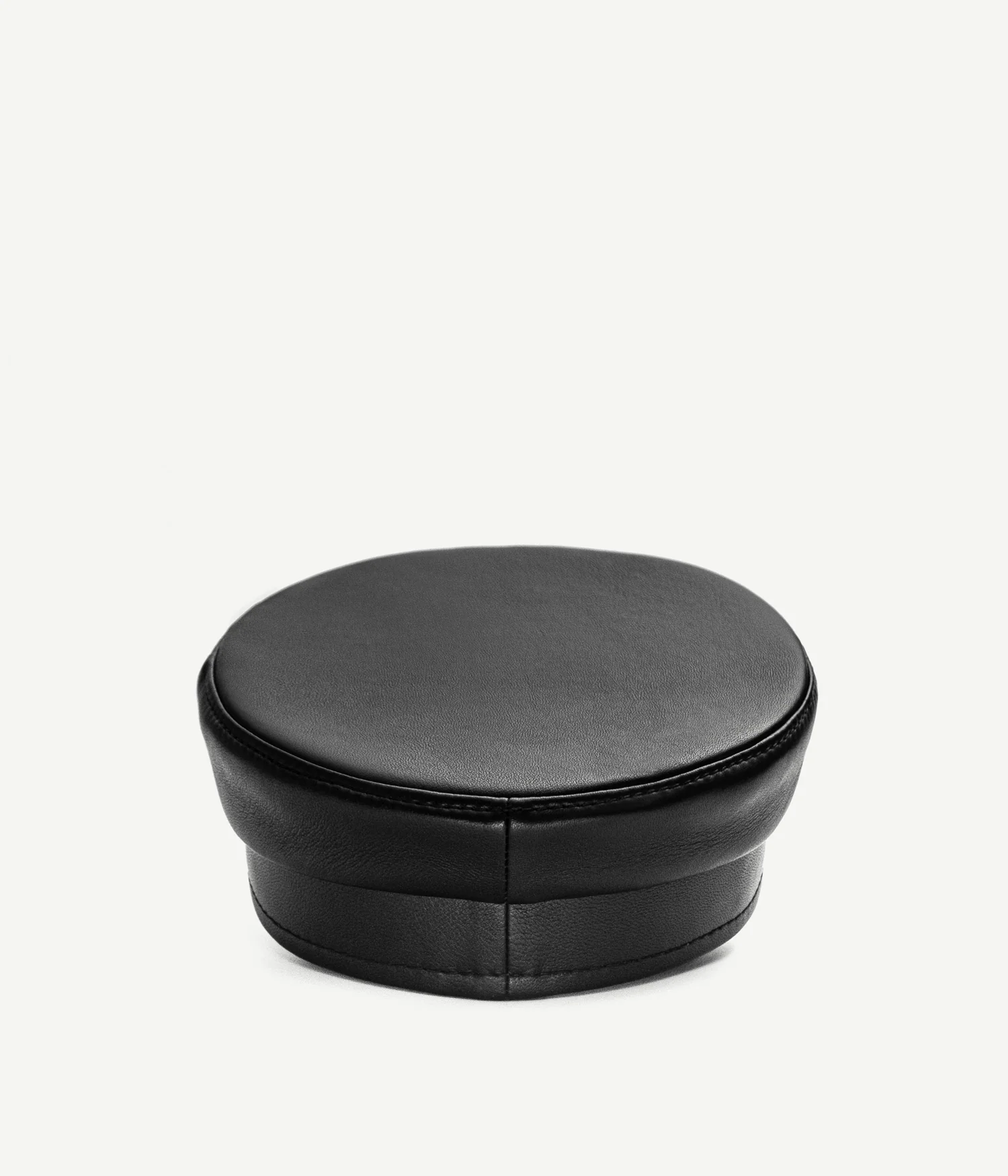 Logo-embellished Leather Baker Boy Cap - Image 4