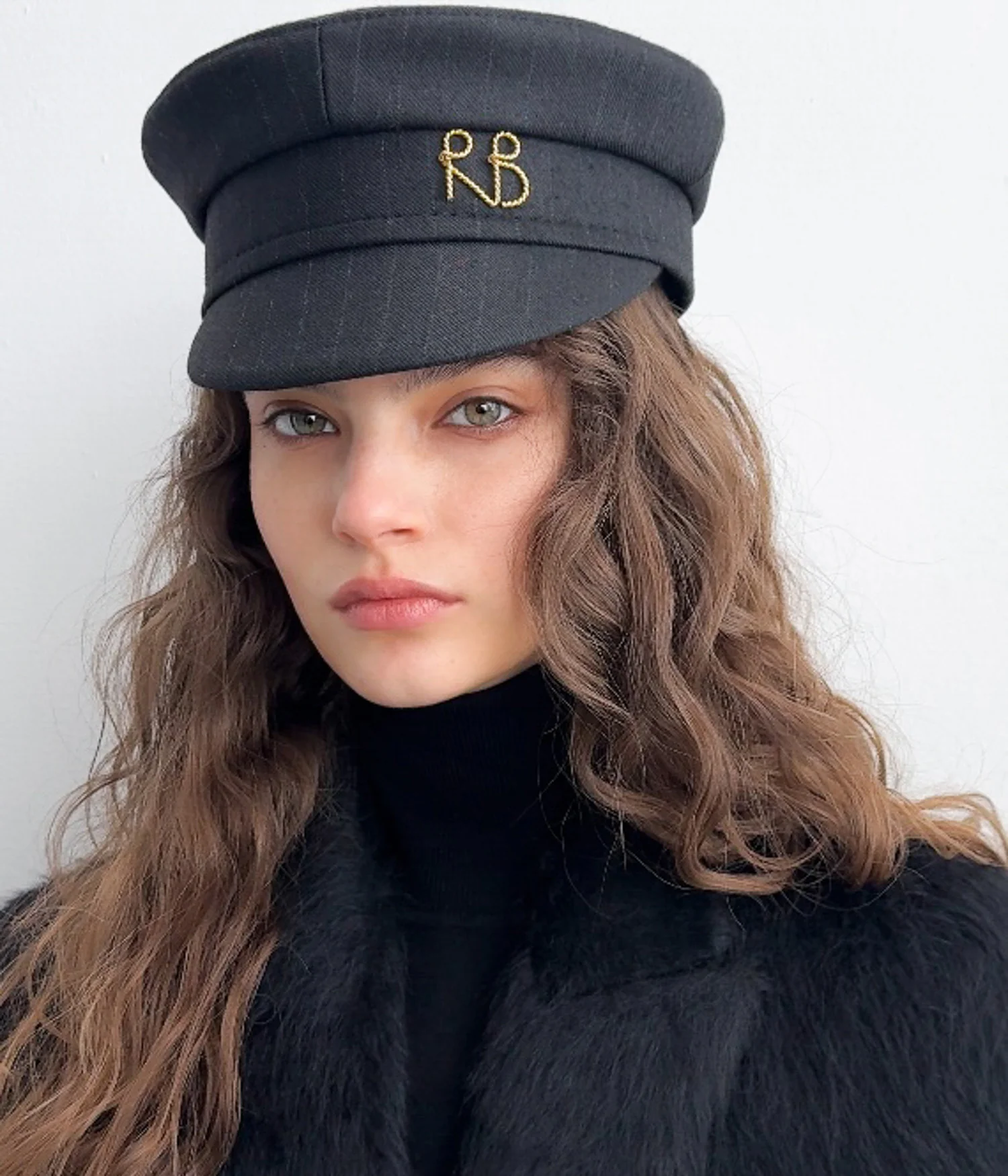 Logo-embellished Stripe-Pattern Baker Boy Cap - Image 3