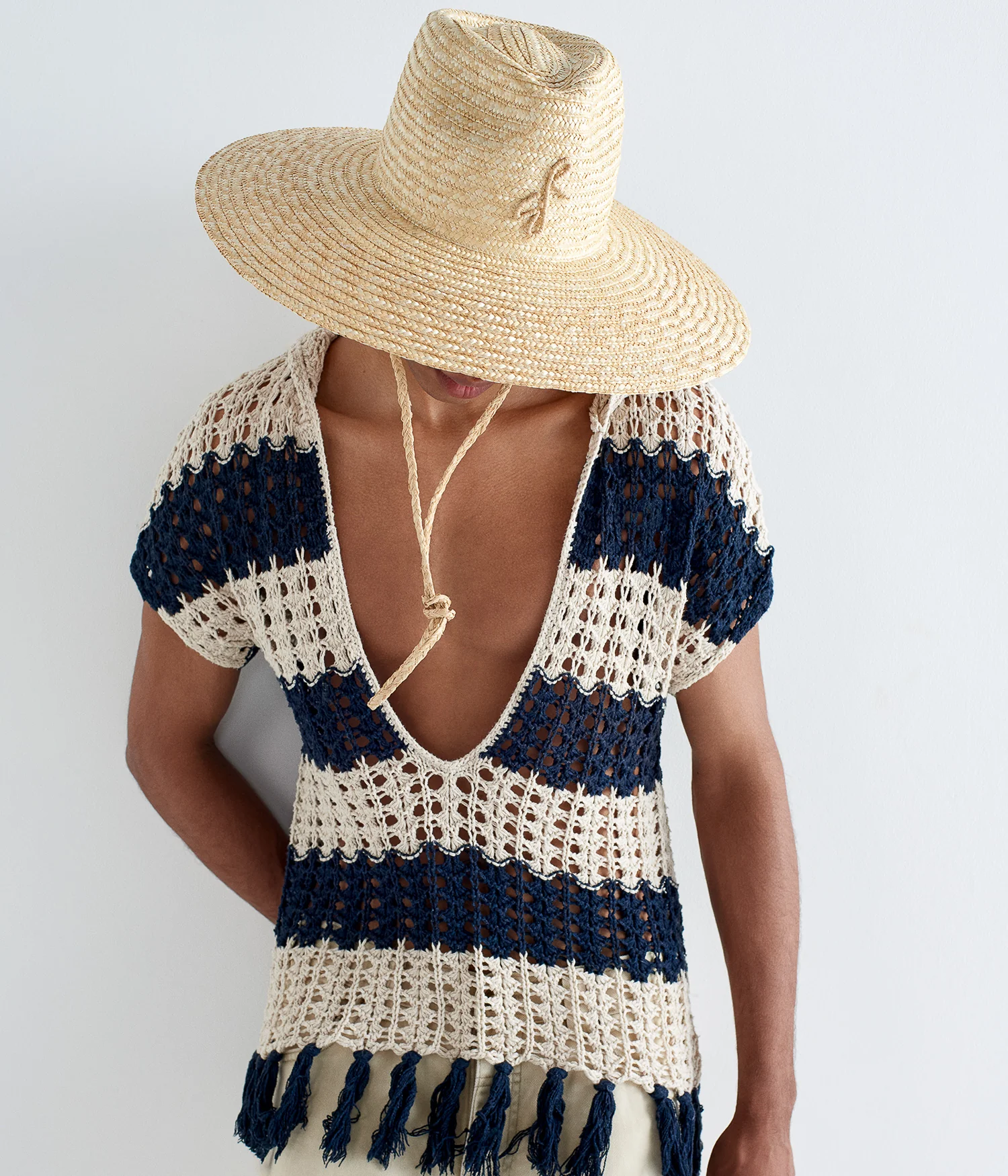 Monogram-embellished Straw Fedora Hat - Image 3