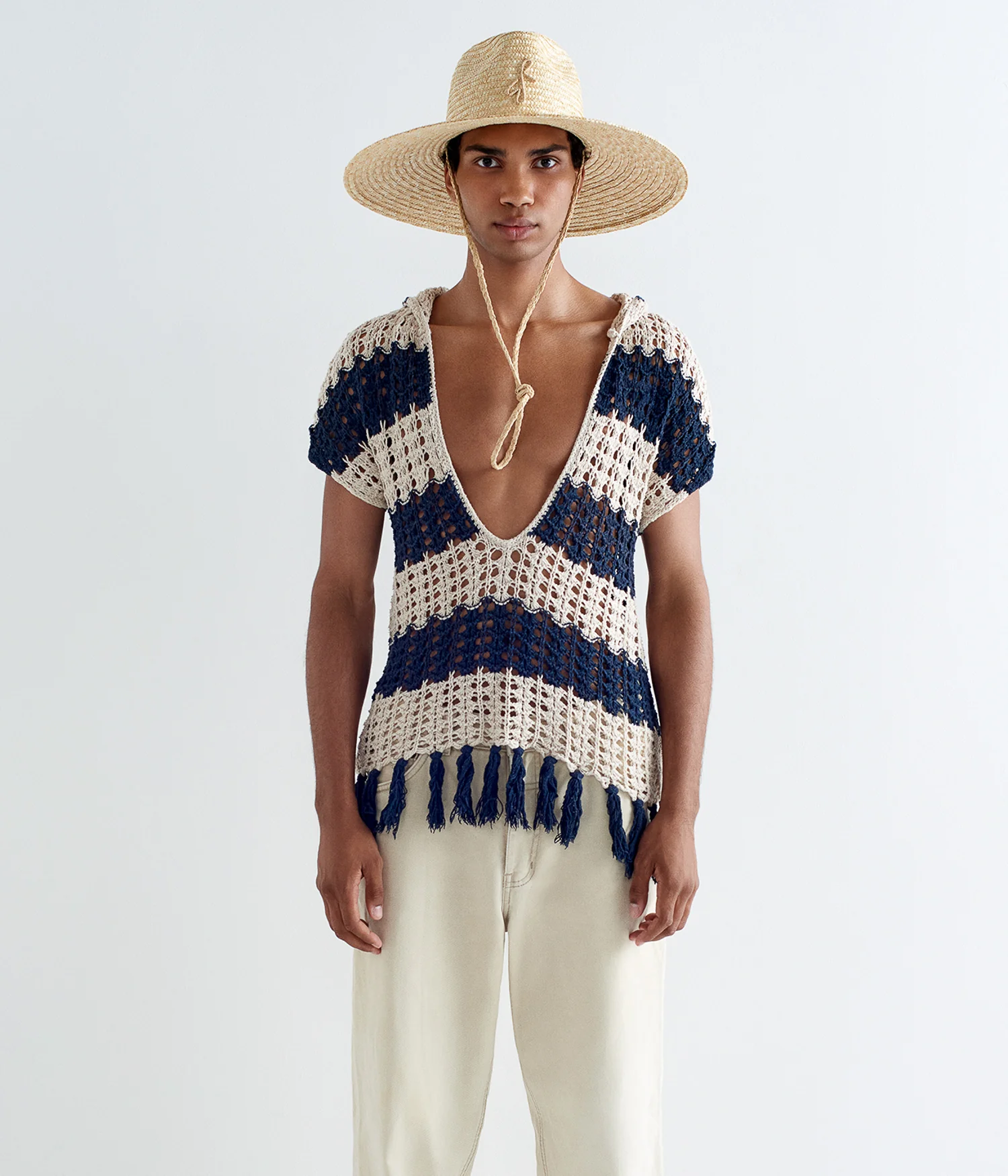 Monogram-embellished Straw Fedora Hat - Image 4