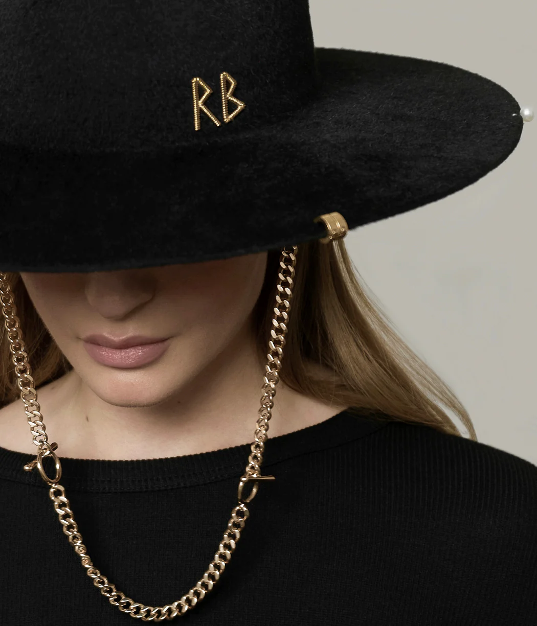 Chain Strap Fedora Hat - Image 3