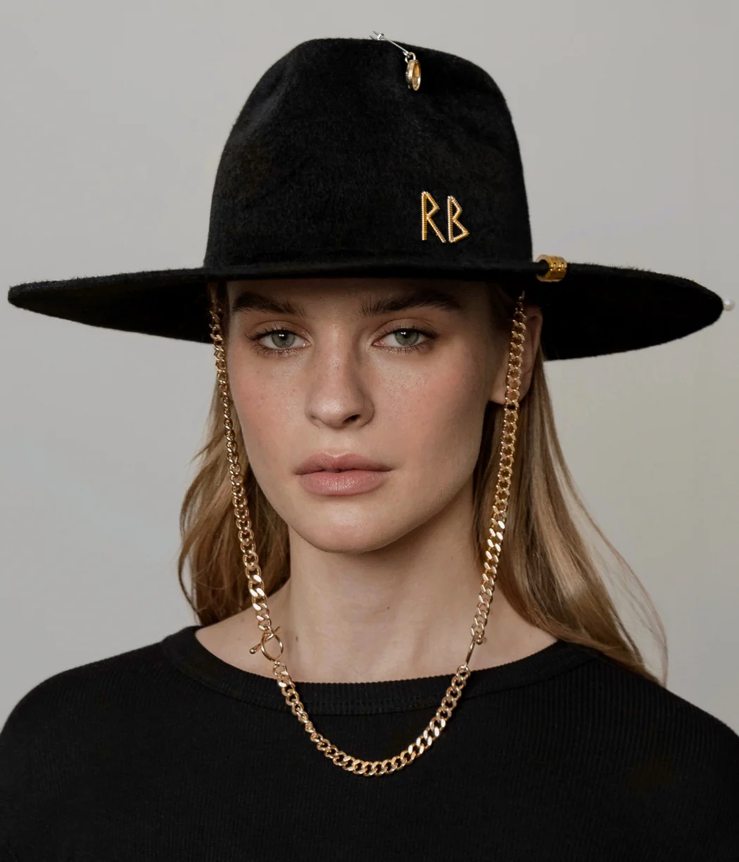 Chain Strap Fedora Hat - Image 4
