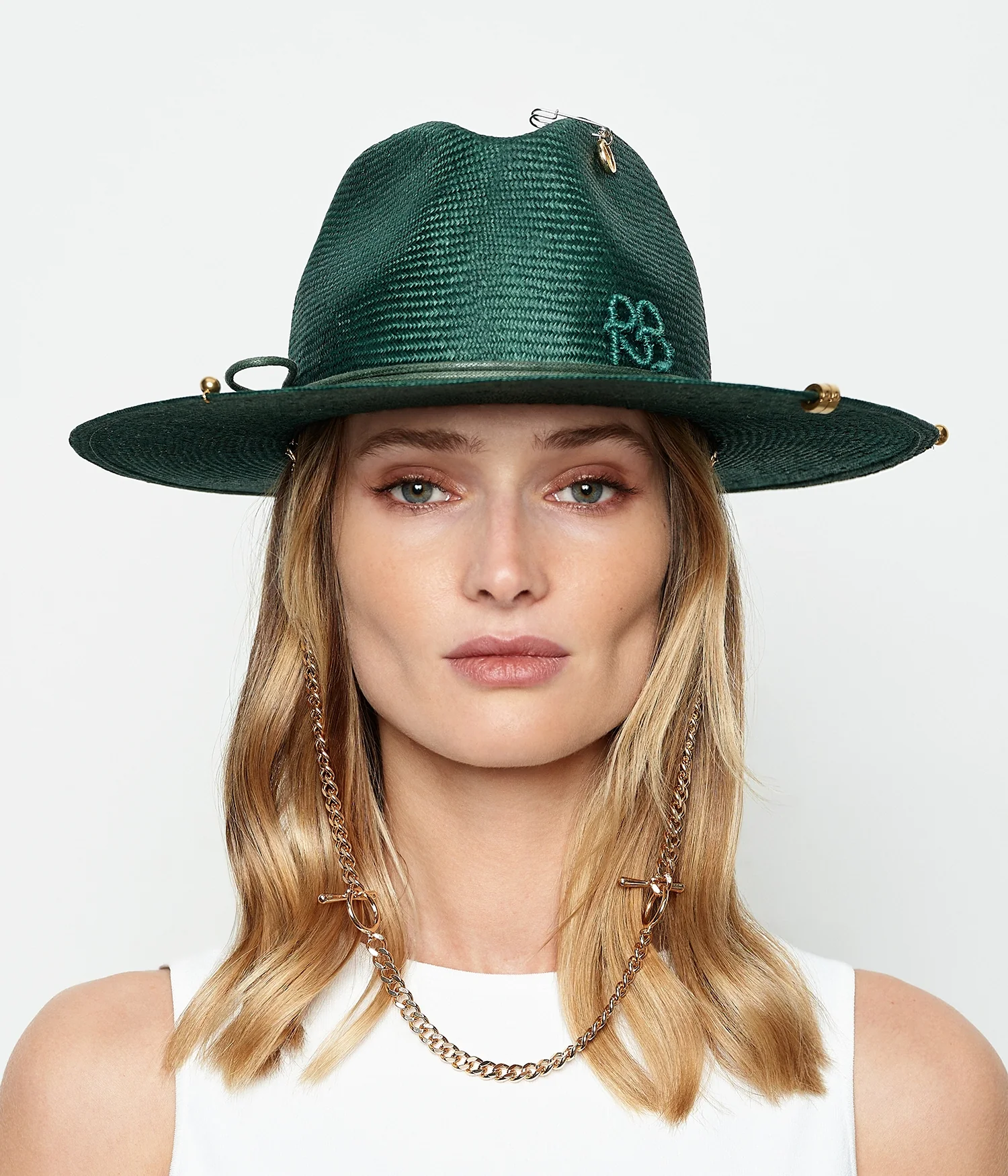 Chain Strap Fedora Hat - Image 2