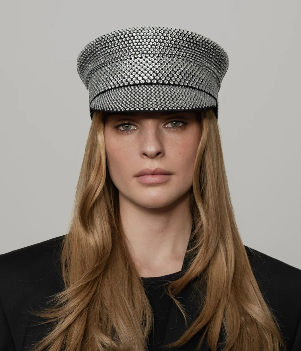 Crystal-embellished Baker Boy Cap - Image 3