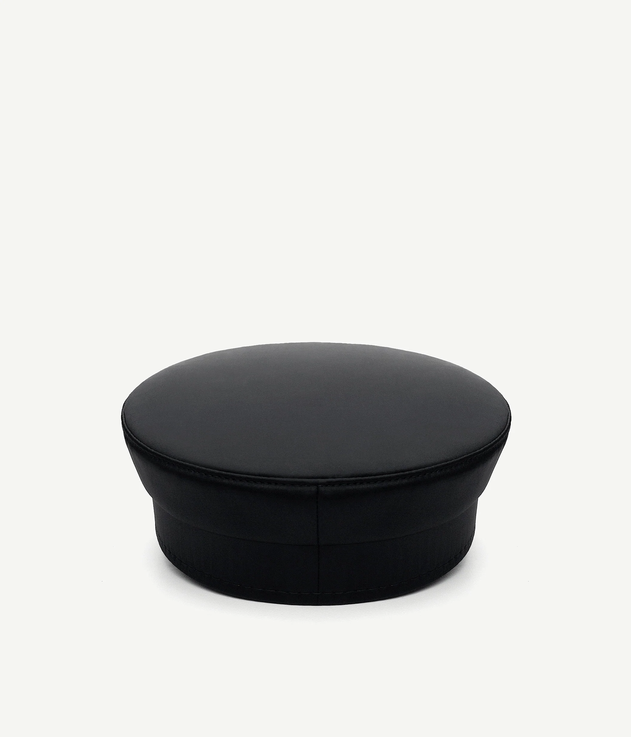 Crystal-embellished Black Satin Baker Boy Cap - Image 5
