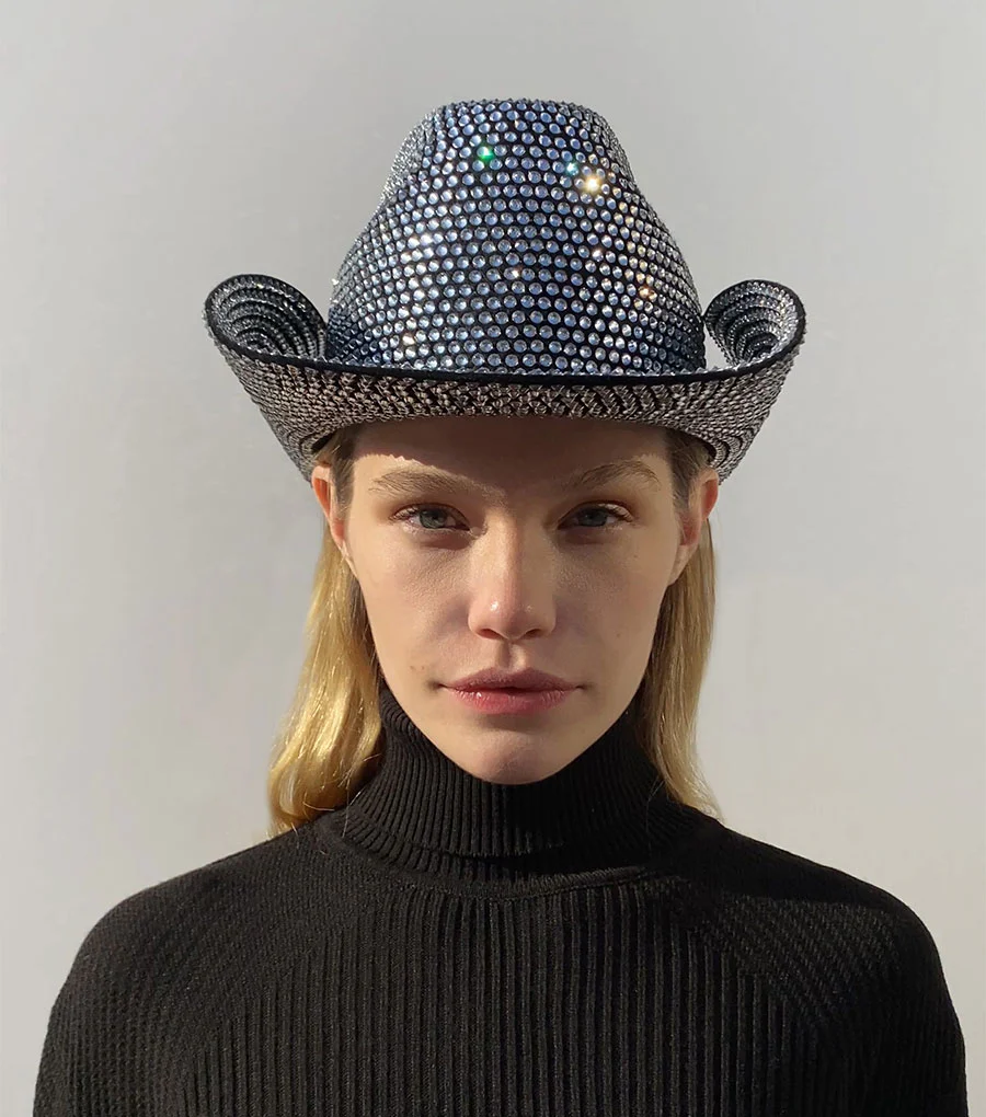 Crystal-embellished Cowboy Hat - Image 3