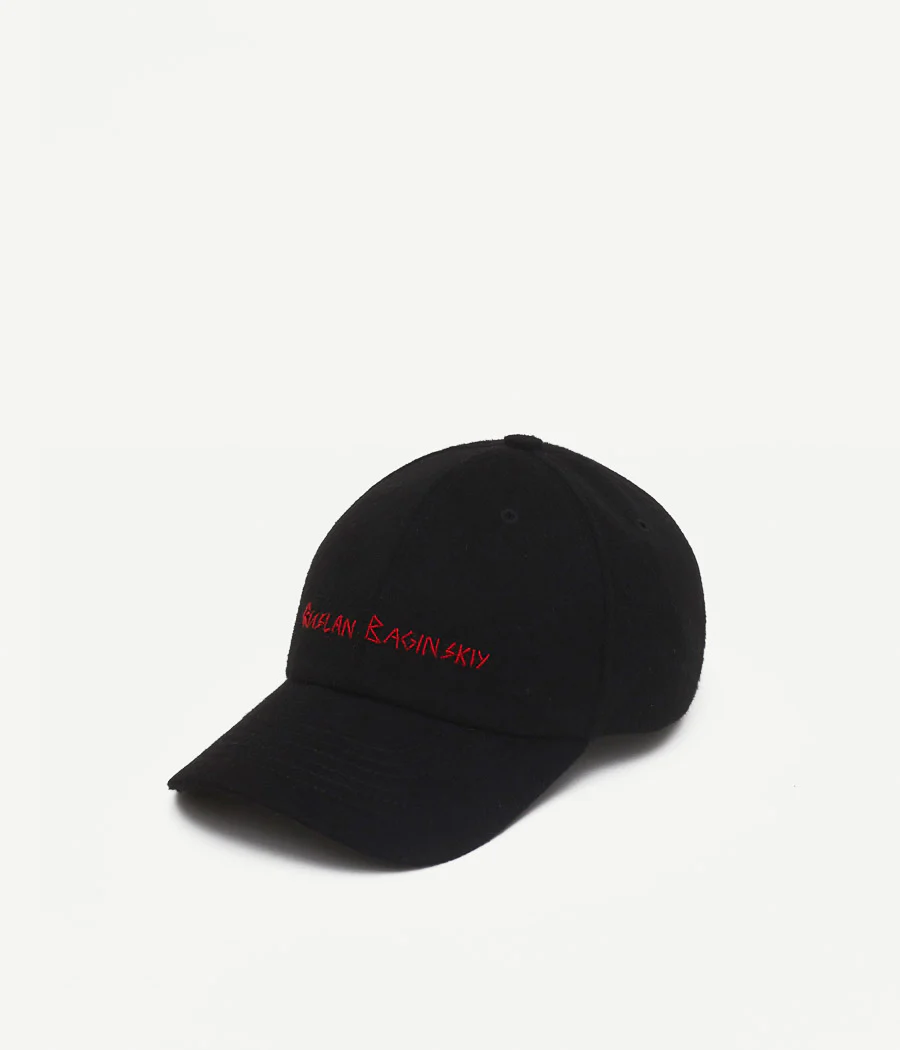 Hand-embroidered Wool Baseball Cap - Image 3