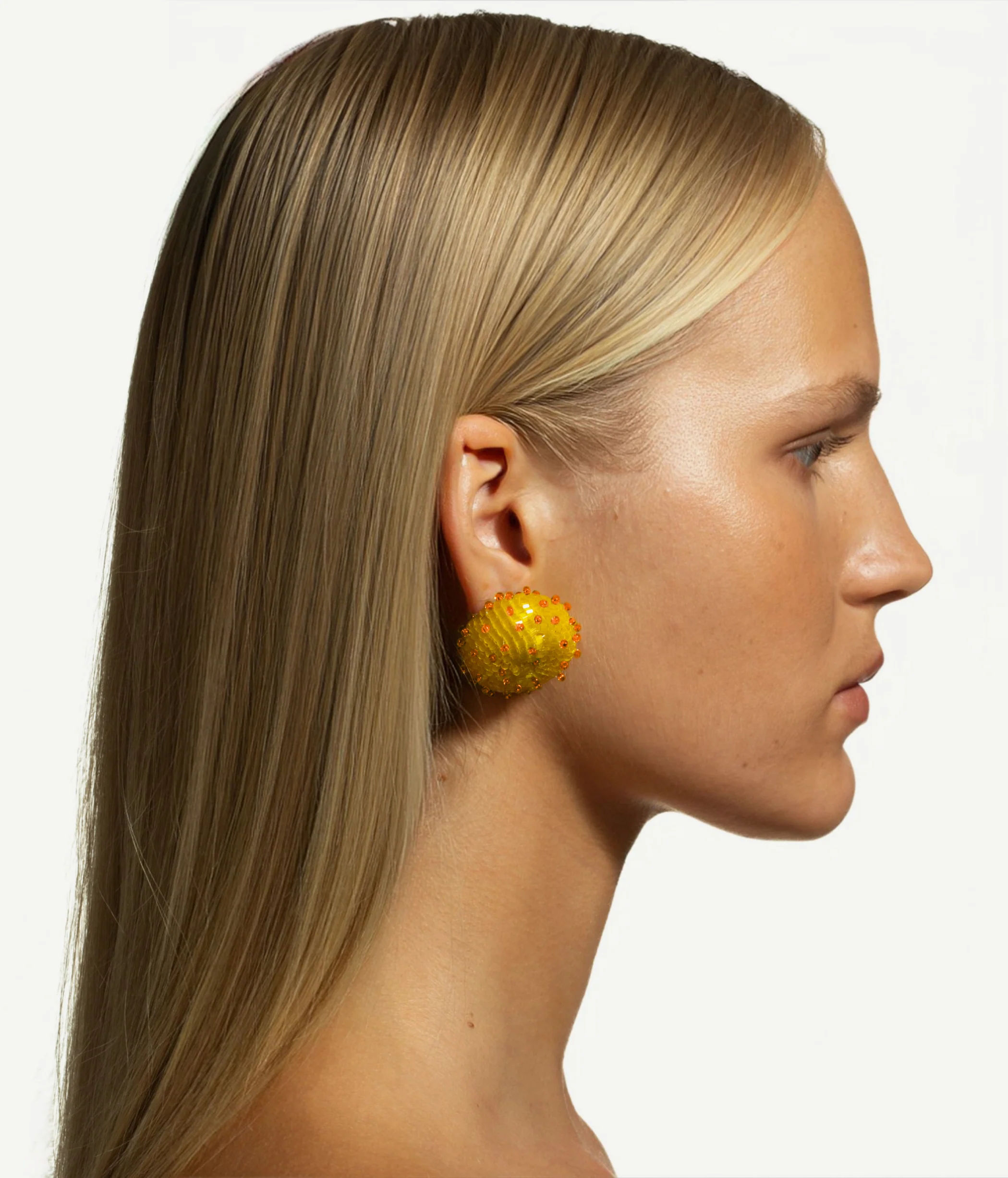 SKARBY Yellow and Green Beaded Earrings - Image 4