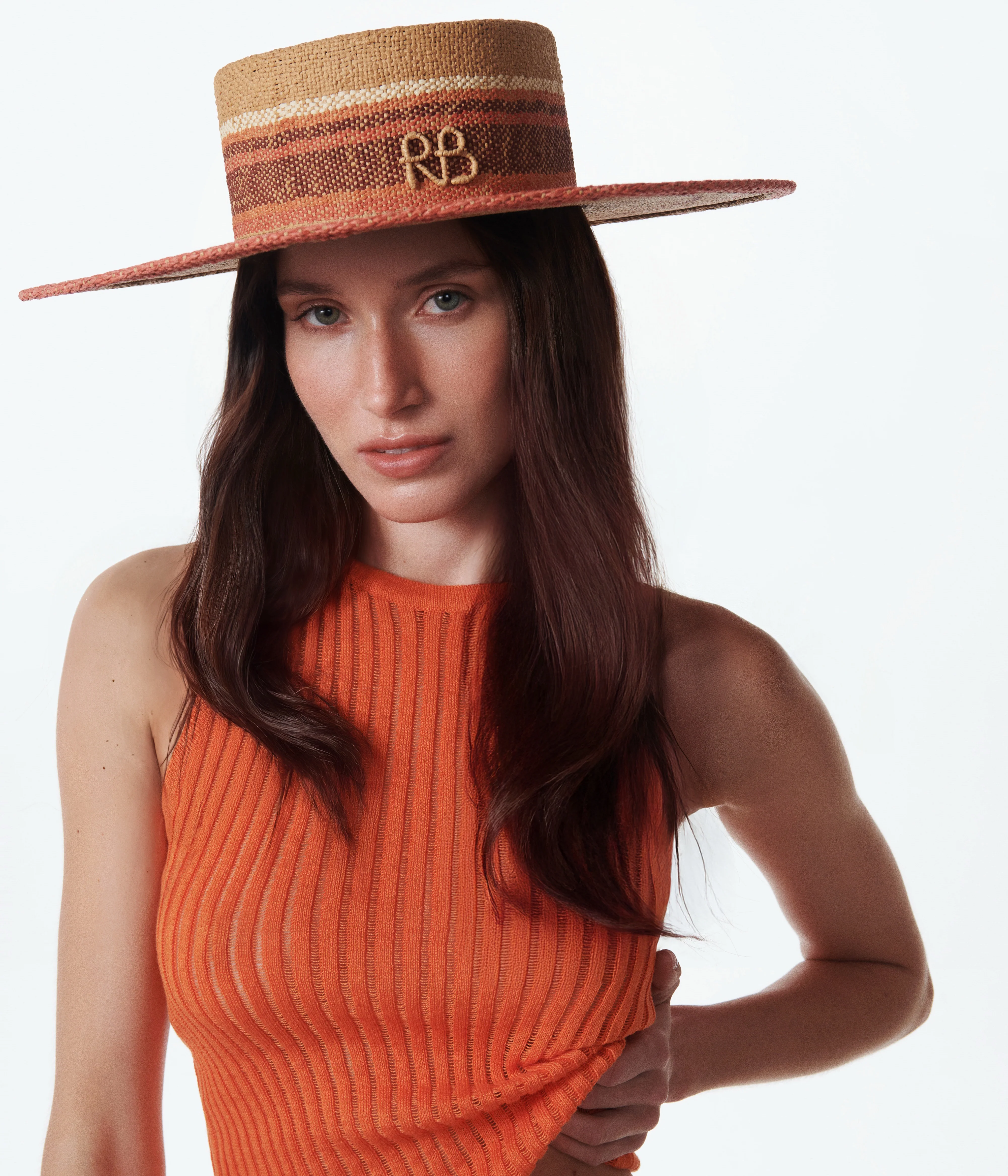 Striped Canotier Hat - Image 3