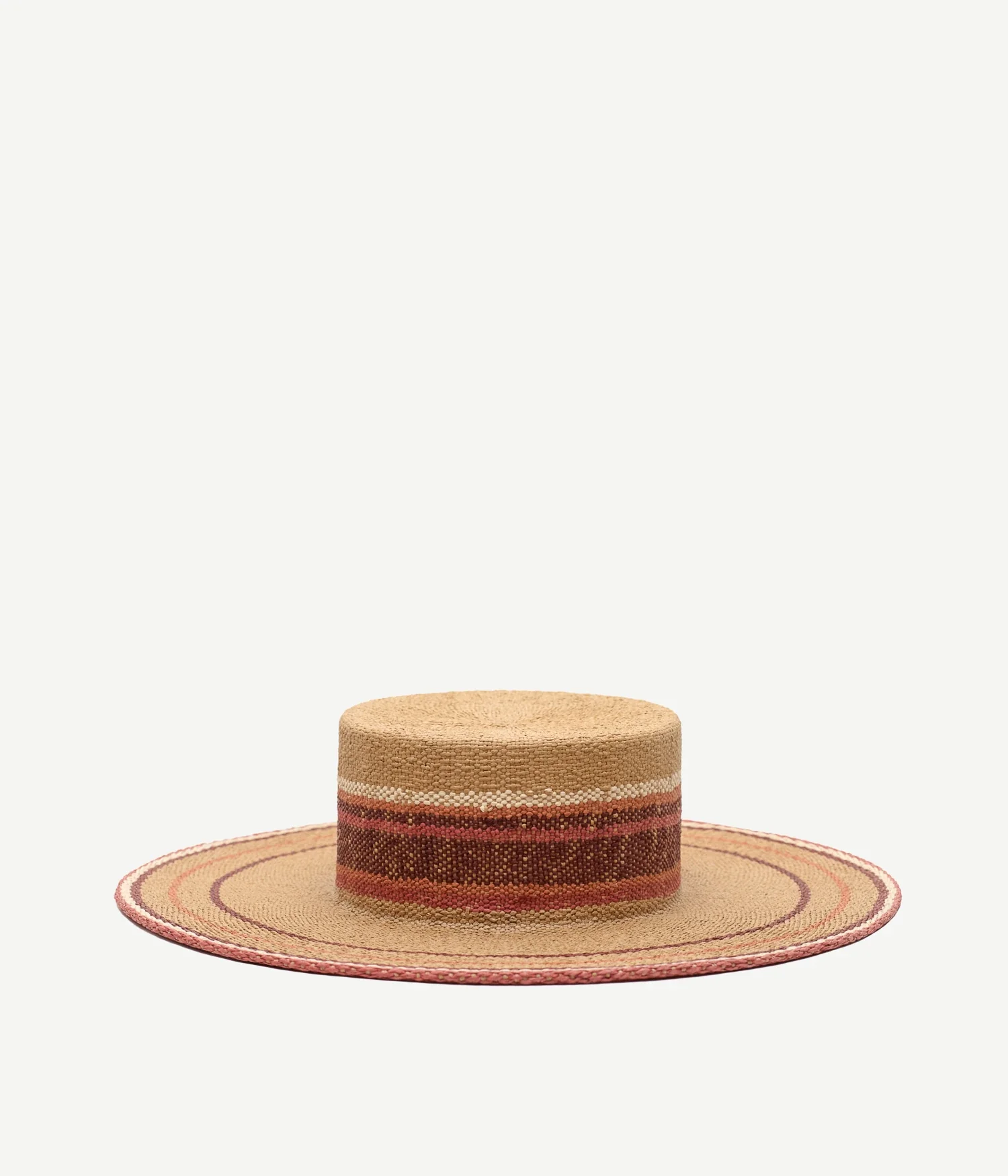 Striped Canotier Hat - Image 4