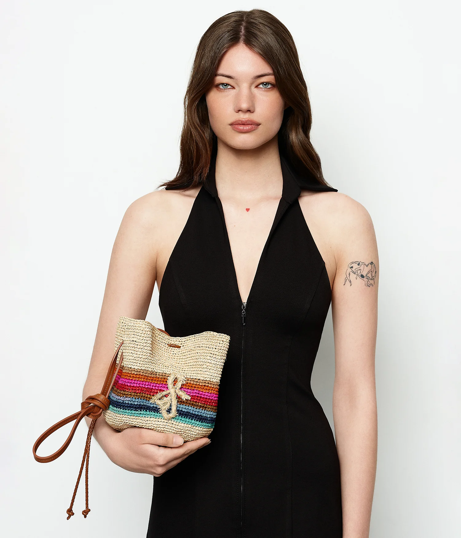 Striped Pouch Bag - Image 3