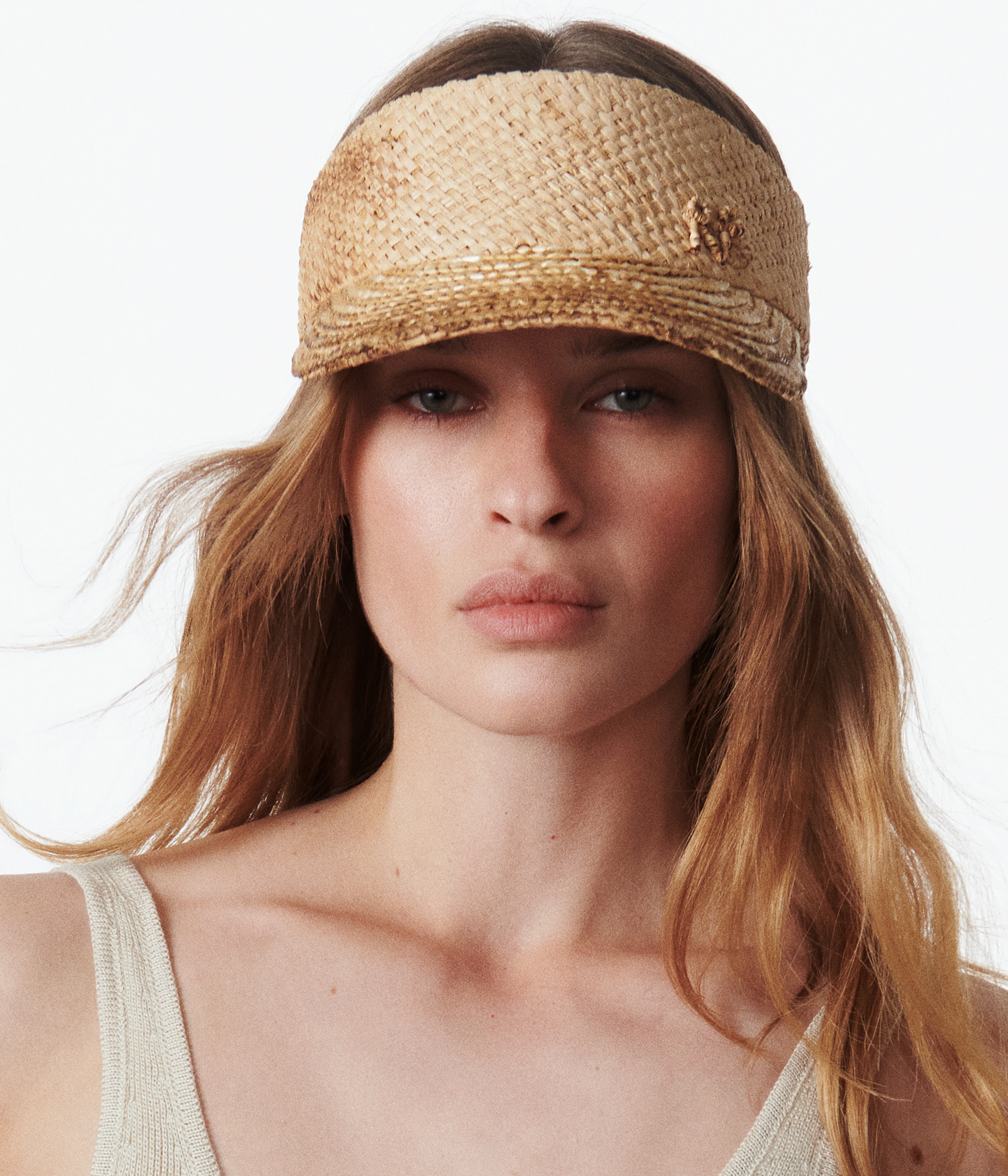Wheat Spikes Embellished "Sunburnt" Visor - Image 4